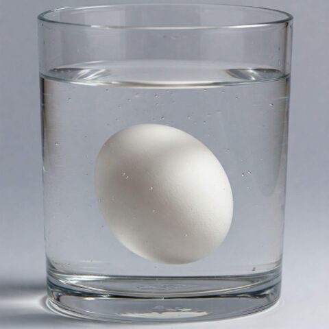 Тест за свежест на яйца с вода