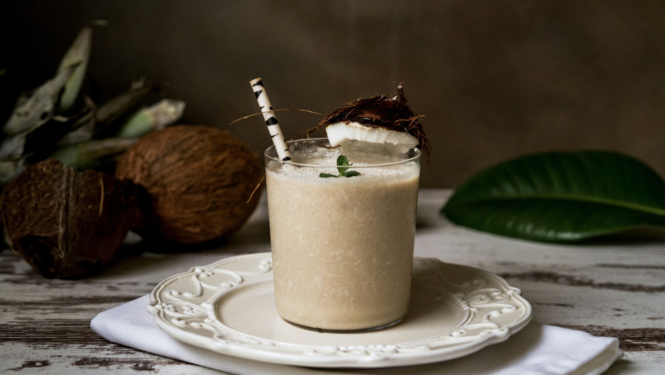 Бяло кокосово смути