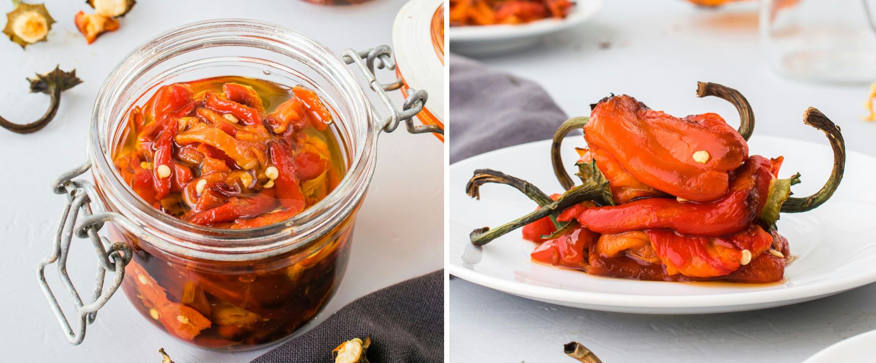 Салата от печени чушки с чесън