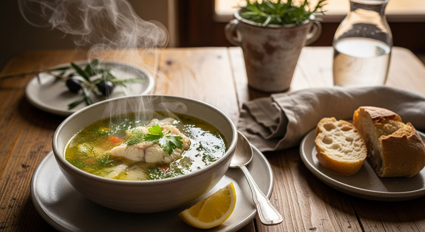 Рибена чорба с три вида риба