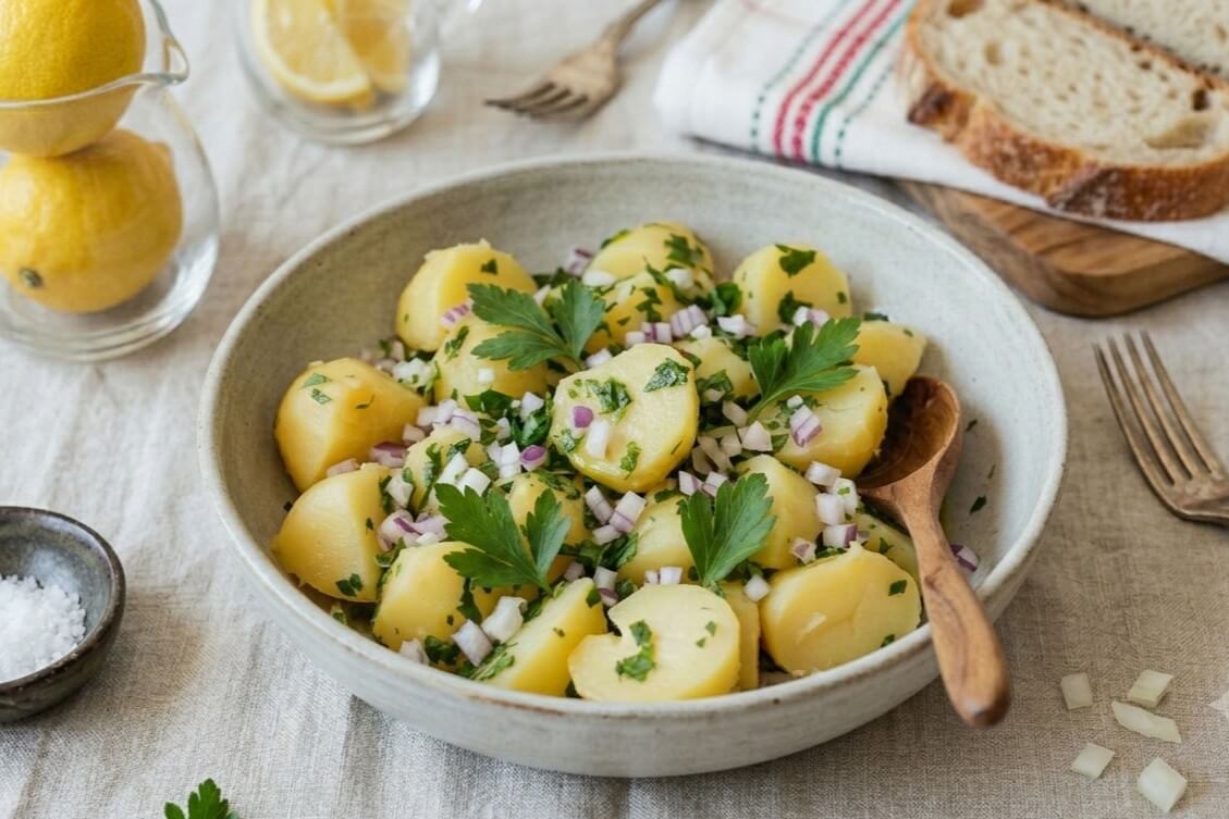Картофена салата с лук