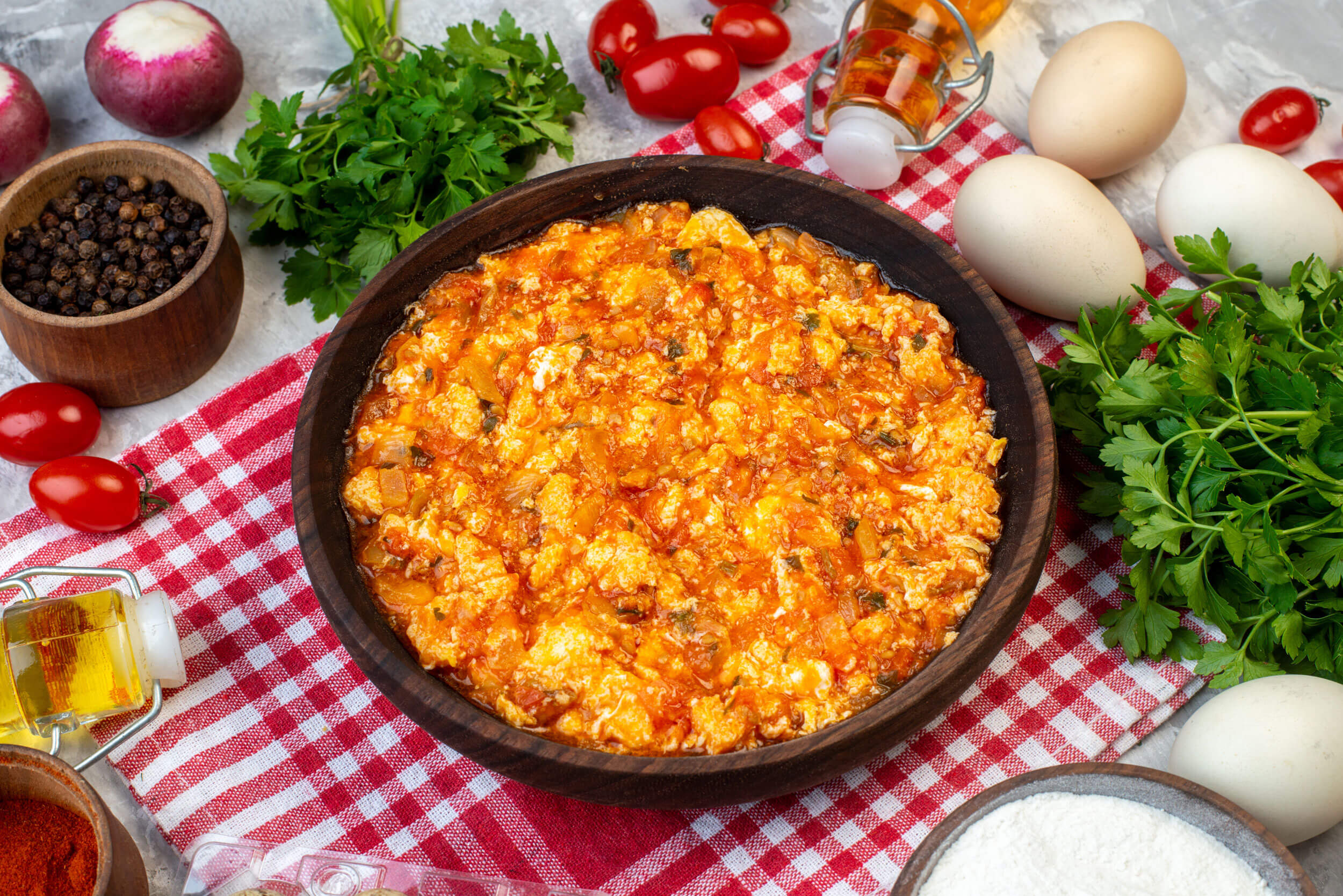 Миш-маш с печени чушки